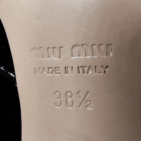 Miu Miu Bow-Back Black Velvet Side Zip Bootie 105mm Heel, Womens Size 8.5 / 38.5 - Picture 11 of 11